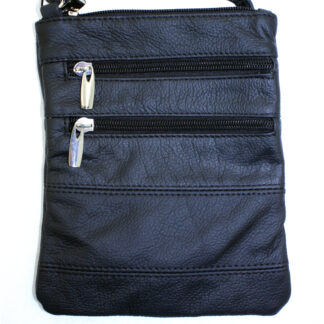 Silver Fever® Double Zip Cross Body Bag