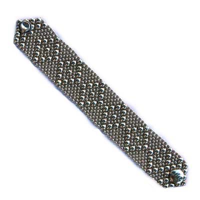 Sergio Gutierrez Liquid Metal Bracelet 8 Diamonds Pattern