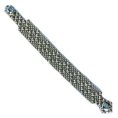 Sergio Gutierrez Liquid Metal Bracelet Small Diamond Pattern