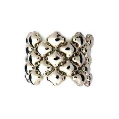 Sergio Gutierrez Liquid Metal Mesh Wide Flexible Band