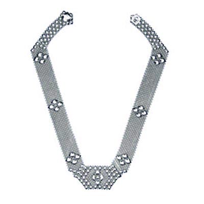 Sergio Gutierrez Liquid Metal Flexible Mesh Egyptian Collar Necklace 18"