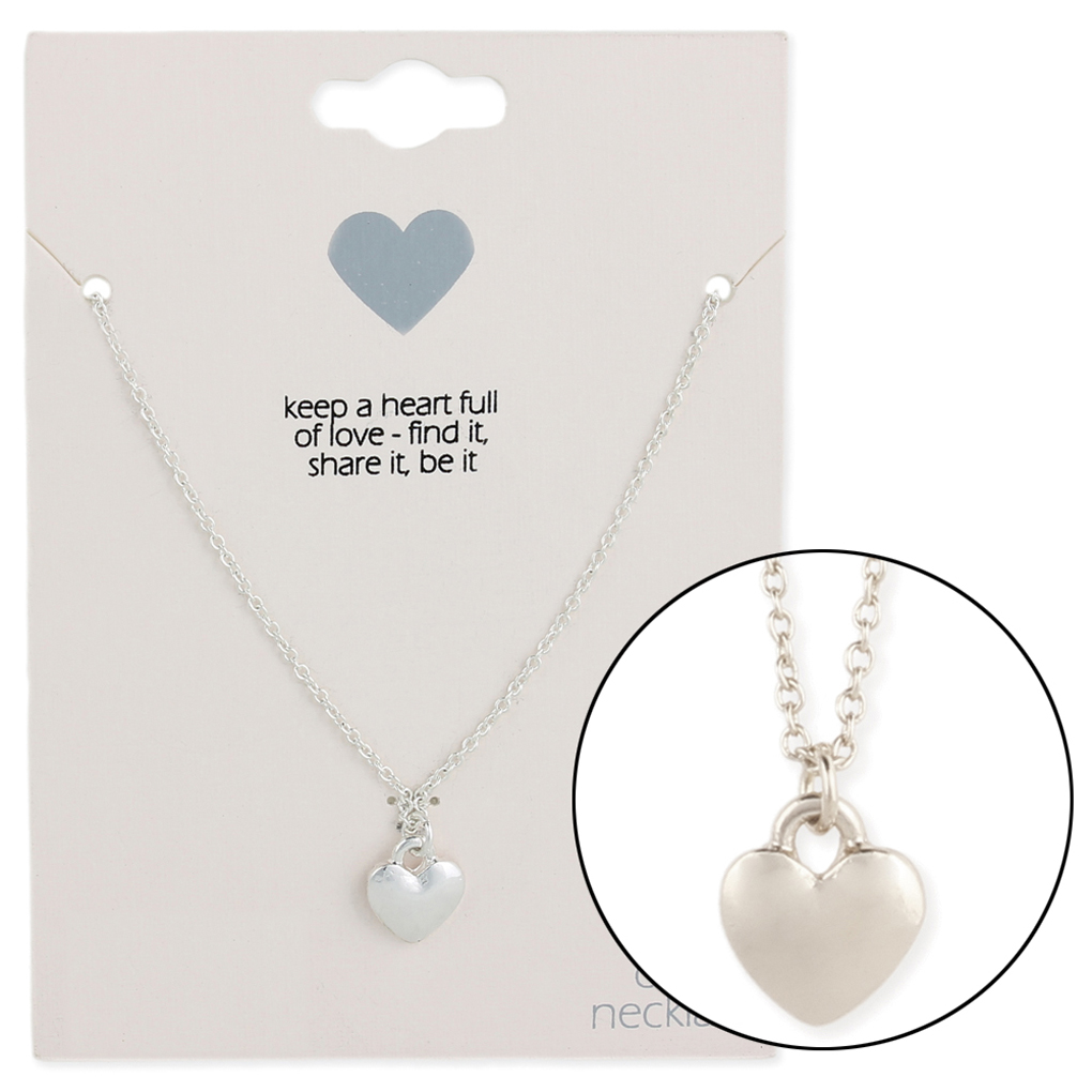 Silver Fever® Gift Ready Tiny Charm Necklace Heart