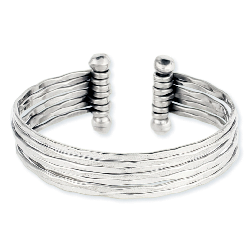 Silver Fever® Multi Row Metal Cuff Bracelet