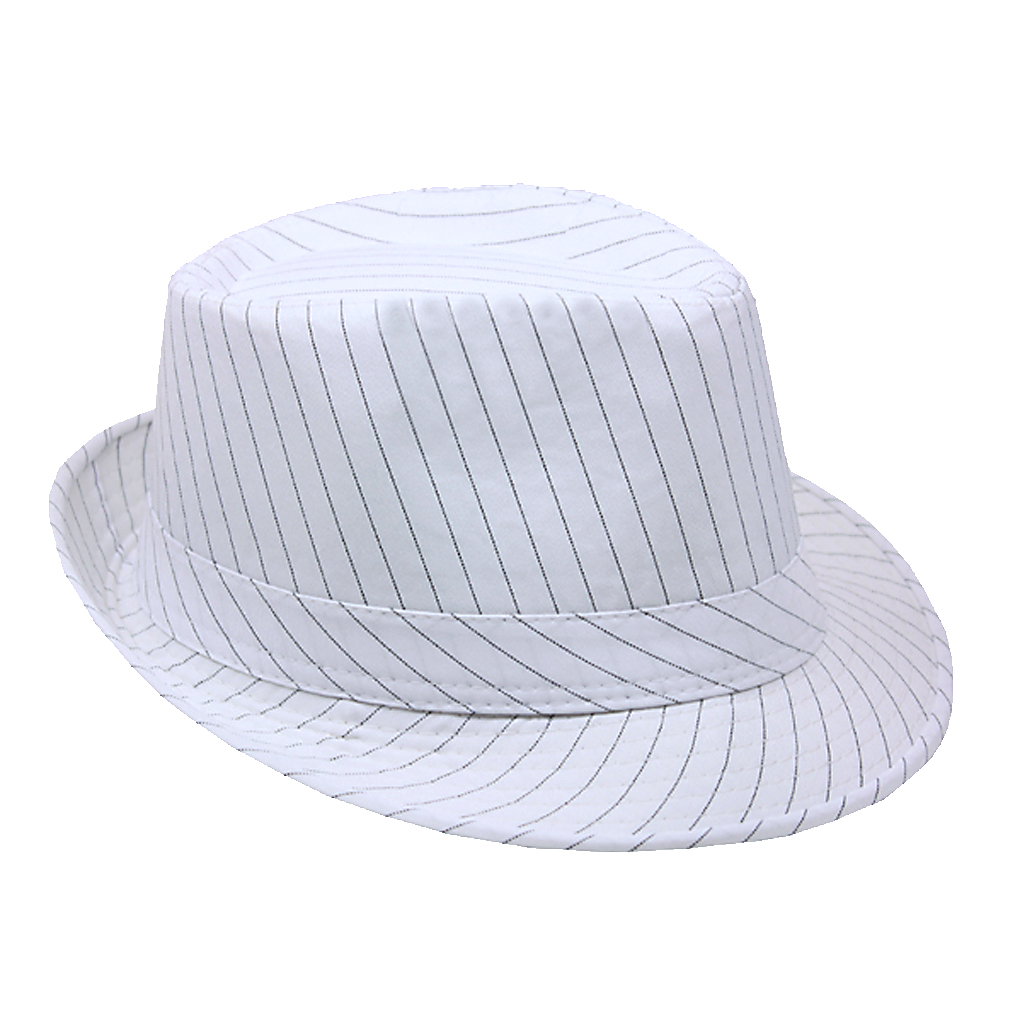 Silver Fever Stripped Panama Fedora for Men or Women