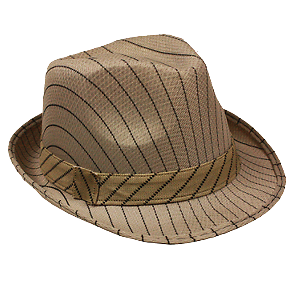 Silver Fever Thin Brimmed Stripped Fedora