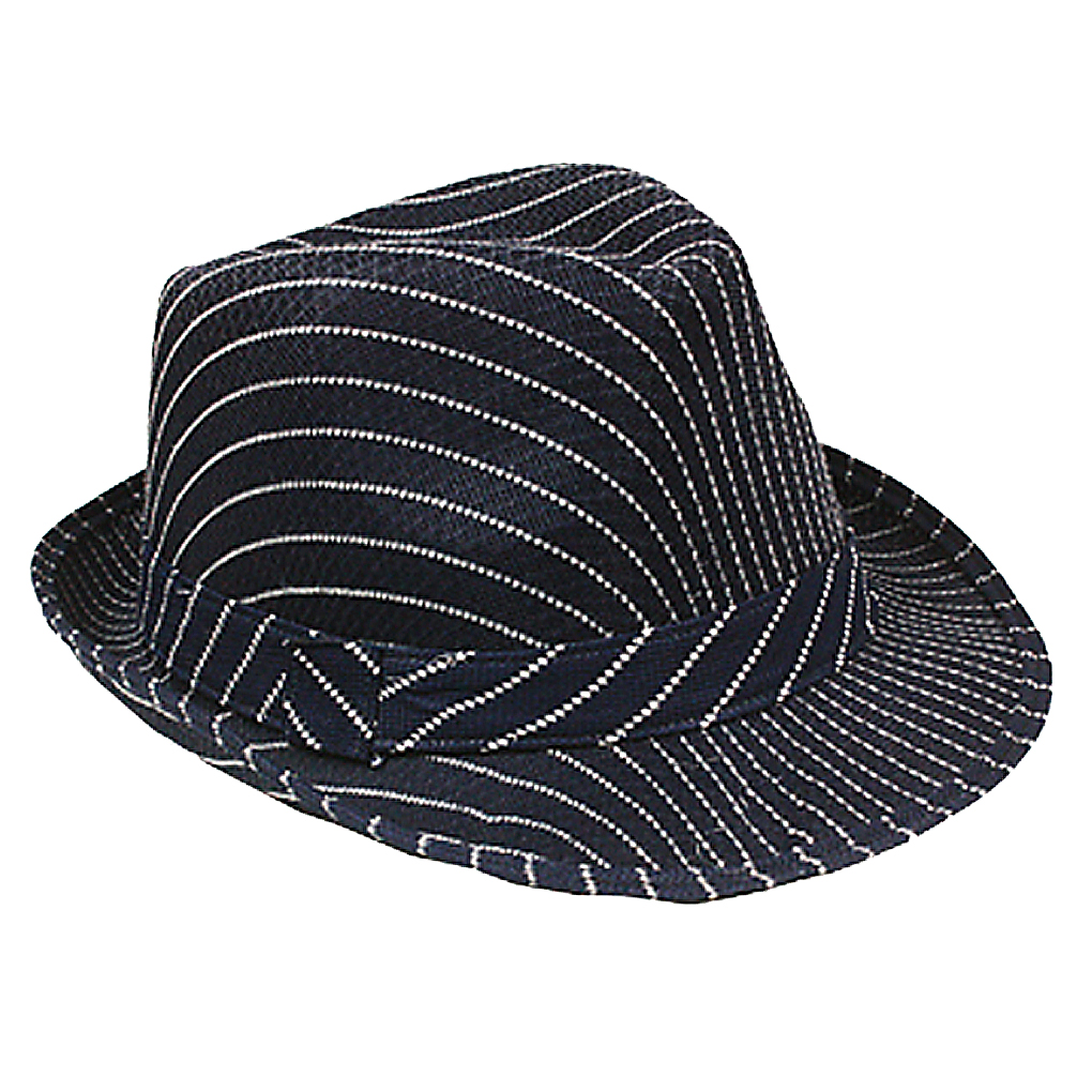 Silver Fever Thin Brimmed Stripped Fedora