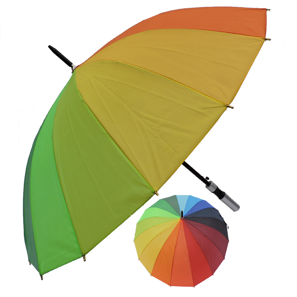Rain or  Sun UV Protection Umbrella Silver Fever ® 42 " Canopy Coverage Windproof Rainbow