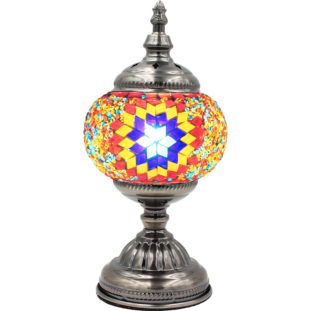 silver moroccan table lamp