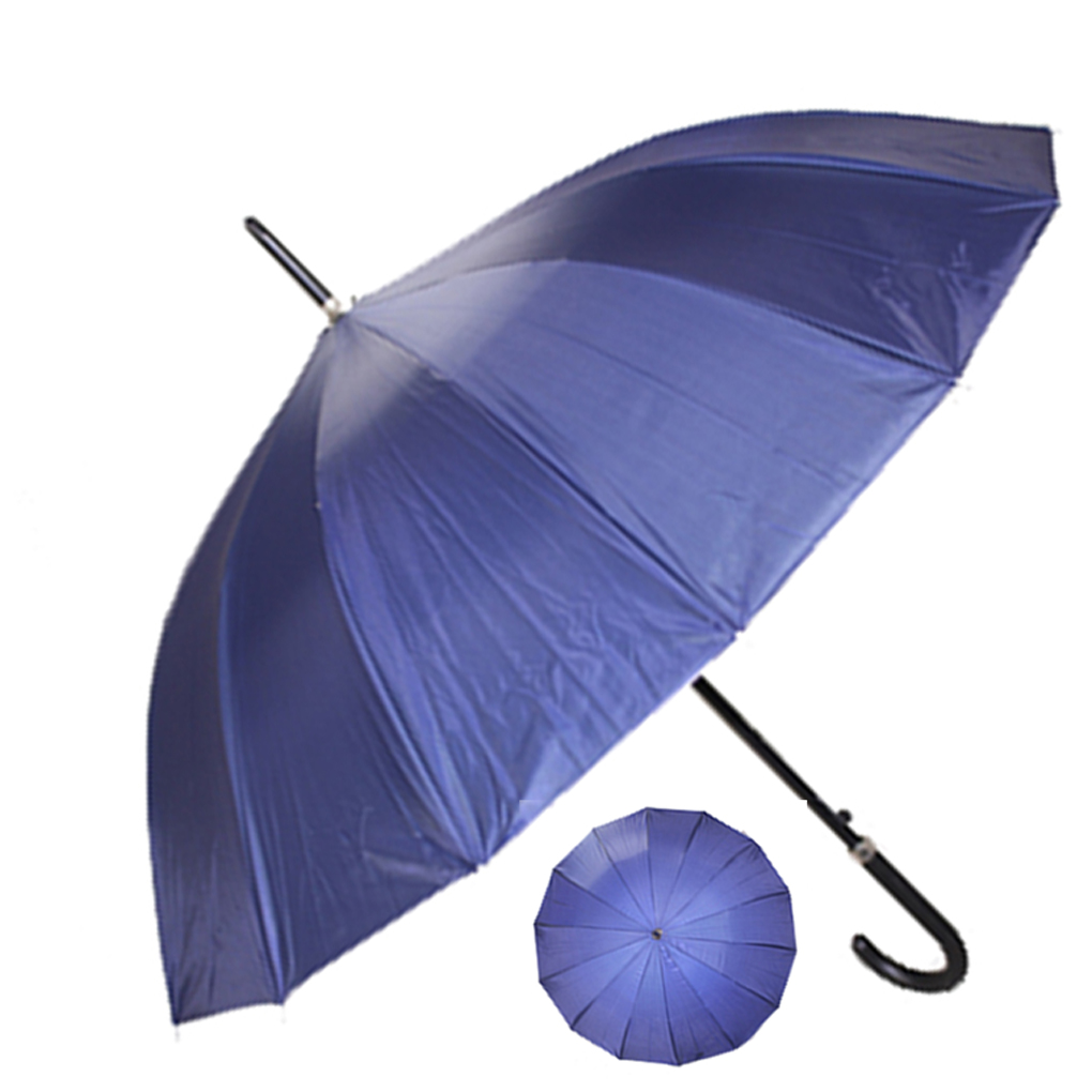 Rain or  Sun UV Protection Umbrella Silver Fever ® 42 "CanopyCoverageWindproof Navy Blue
