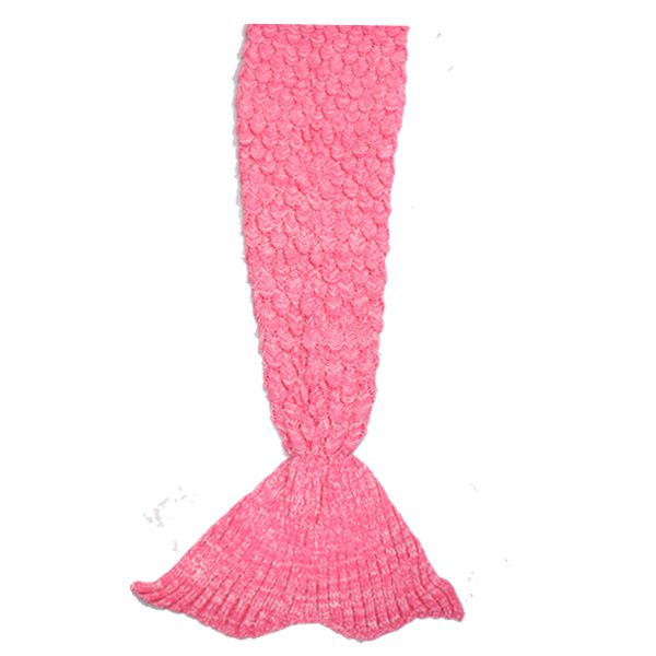 SILVEREFEVER Handmade High Density Thick Mermaid Blanket, Soft Warm for All Seasons, Sweet Gift - Red Fish Scale Knit