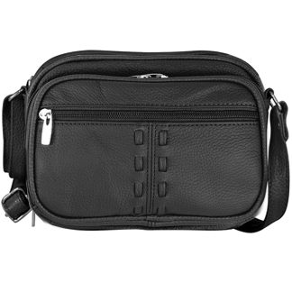 Women's Leather Cross Body Built in Wallet Whip Stitch