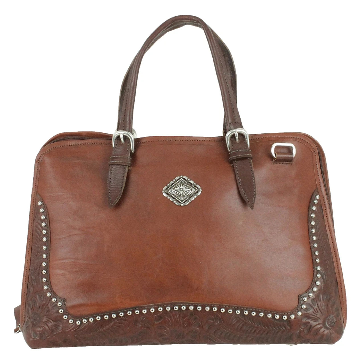 American West Leather Pendleton Pony Smart Briefcase