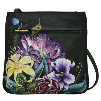 Anuschka Vintage Floral Handpainted Cross Body