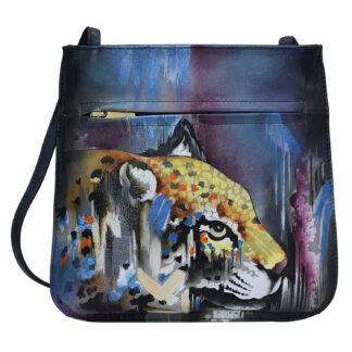 Anuschka Abstract Leopard Handpainted Cross Body